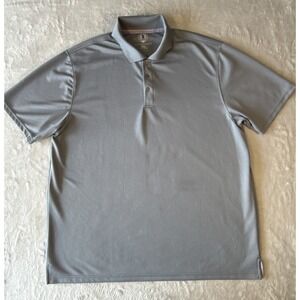 Golf America Shirt Adult 2XL XXL Gray‎ Solid Textured Sportswear Golf Polo Mens